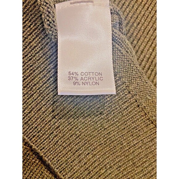 Roundtree & Yorke Mens Sweater 1/4 Zip Mock Neck Sage Green Knit Pullover Size L - Picture 7 of 8
